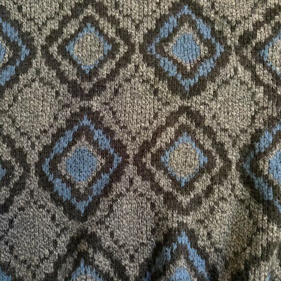 Vtg. Argyle Geometric Pattern Grandpa Sweater No Brand Size L - Picture 4 of 6